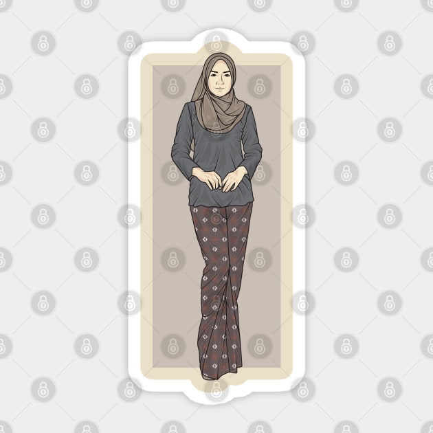 Woman In Kebaya Dress Sticker by crissbahari